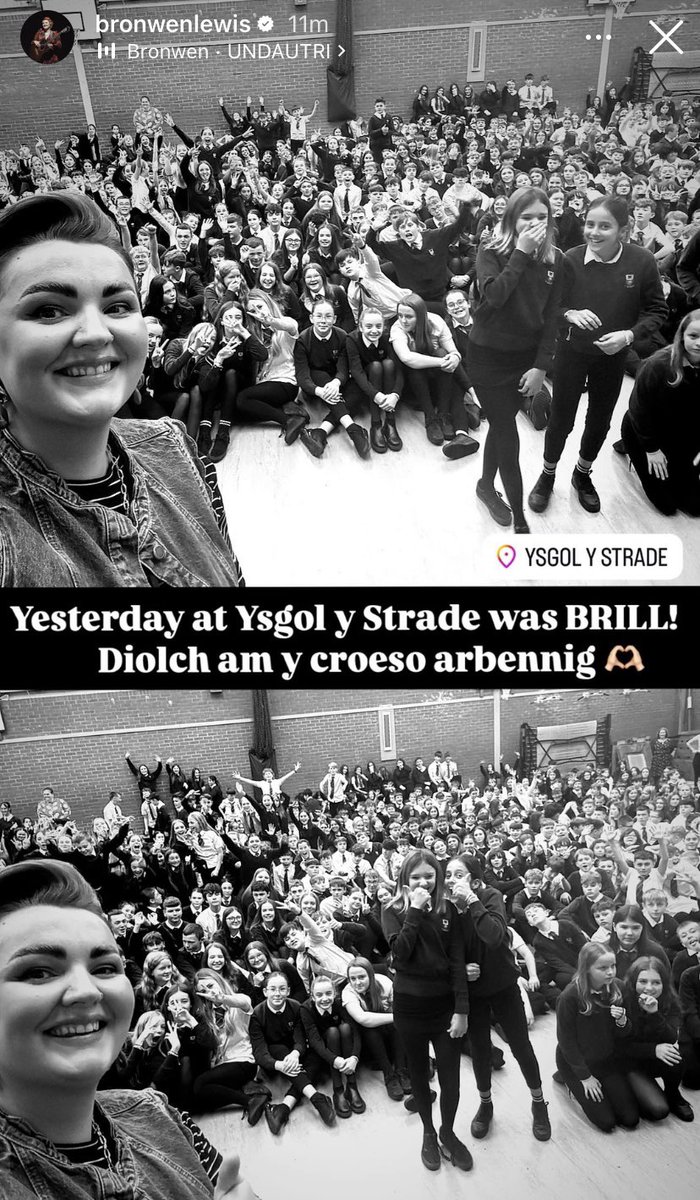 Pleser! Disgwyl ‘mlaen i dy groesawi eto 🏴󠁧󠁢󠁷󠁬󠁳󠁿🎤🎶 @bronwenlewis <a href="/Ysgol_Strade/">Ysgol Y Strade</a>