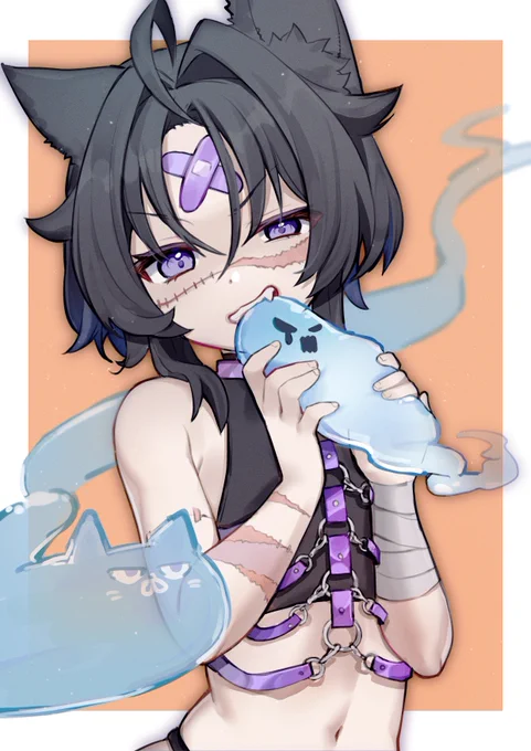 ハーネスが描きたかったんだけど、欲張ってハロウィンも兼ねようと思ったら迷子になっちゃって何もまとまらなかった落描きの供養