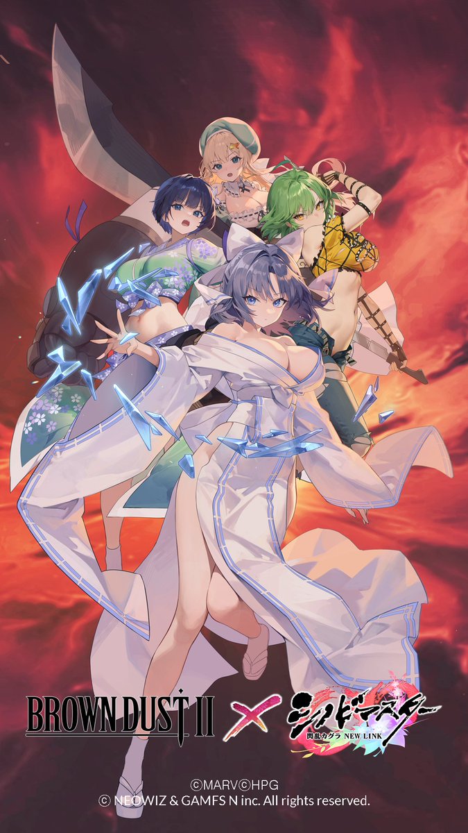 シノビマスター特製A3ポスター 壁紙】シノビマスター 閃乱カグラ NEW LINK壁紙 第二弾 コラボを記念し