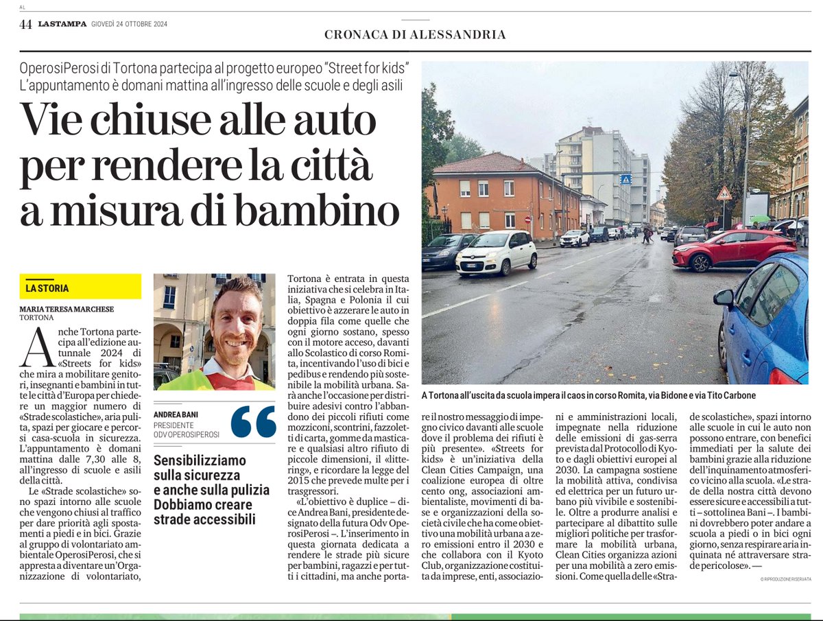 OperosiPerosi's tweet photo. #StradeScolastiche #StreetsForKids 🚸 anche a #Tortona negli Eventi @cities_clean @Legambiente  @Kyoto_Club 
👇
https://t.co/JSNsr69Ci0 https://t.co/4PFmvbBEgn