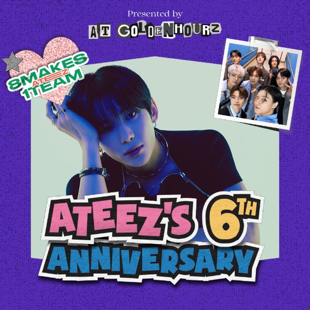 ilhnmj's tweet photo. @atGoldenHourz Happy 6th Anniv, ATEEZ! Thank you for sharing your journey with us and for being a constant source of joy and motivation. Let’s continue to make magic as we cheer you on every step of the way. Fighting! 🎉

#6_years_with_ATEEZ
#6GoldenYearsWithATEEZ
#편도행_해적선_6년째_순항중 https://t.co/EDU4qTZtlW