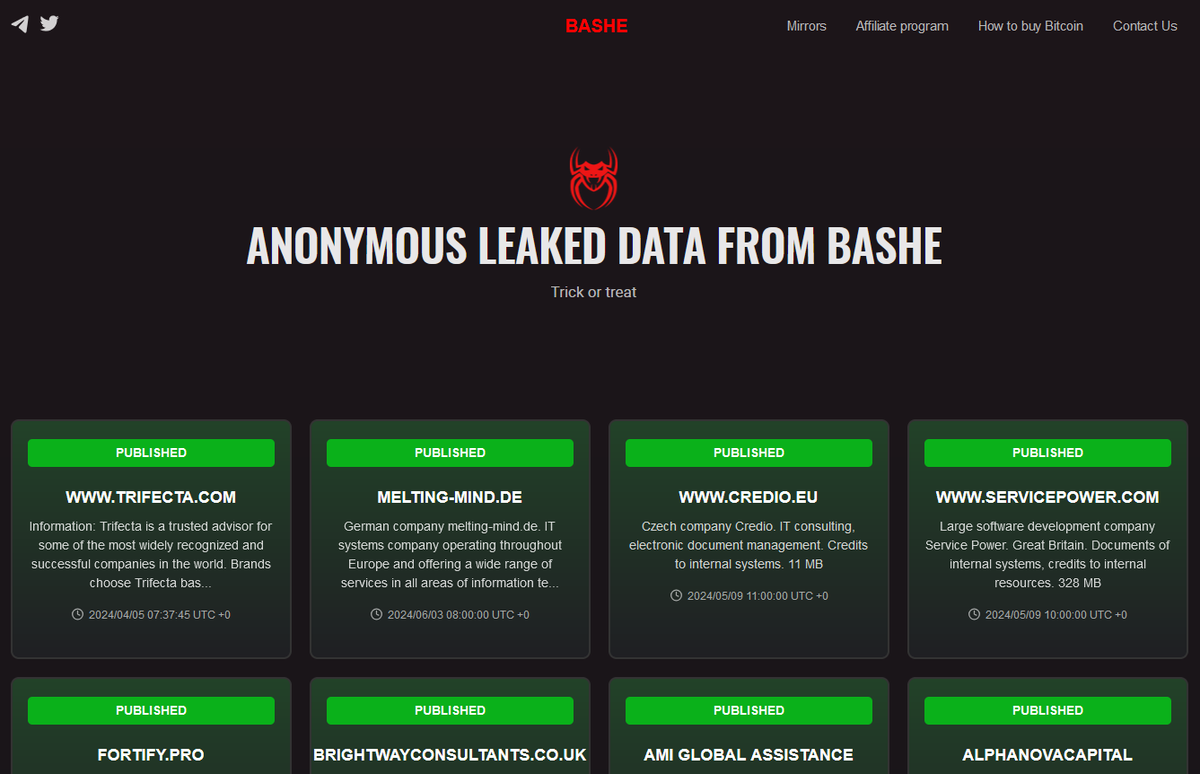 New DLS Domains from #APT73 or #Eraleig #Ransomware Group, powered on an #nginx server!

…7i6tozqgf6vjcasj4ezmsy4bkpshhyd.onion
…jsmhg4tbowrbx4pneqhc5mqooyifpid.onion

Changed their name to #Bashe!

#infosec #security #malware #OSINT #hack #dataleak #databreach #darkweb #deepweb #TOR #websecurity #cybersec