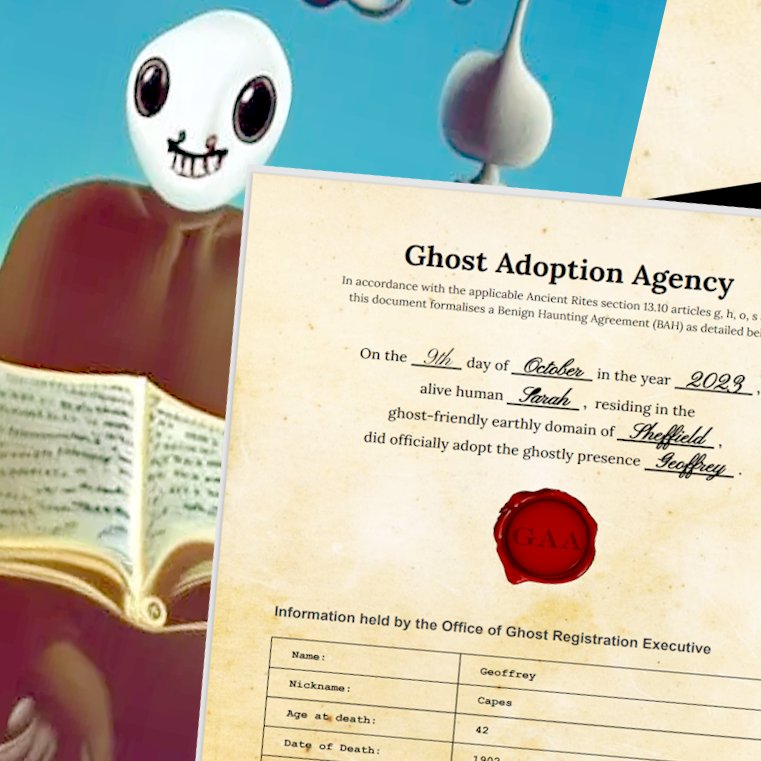 Reminder. There's only a WEEK until Halloween. Please help spirits (and me) by adopting a ghost: adoptaghost.net #art #gifts #horror #GhostAdoptionAgengy