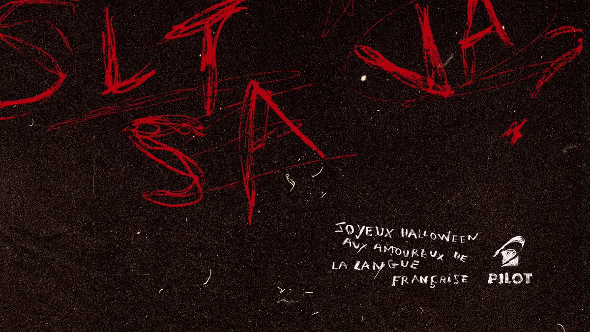 creapills's tweet image. Pour Halloween, la marque de stylos Pilot terrifie les amoureux de la langue française 😱