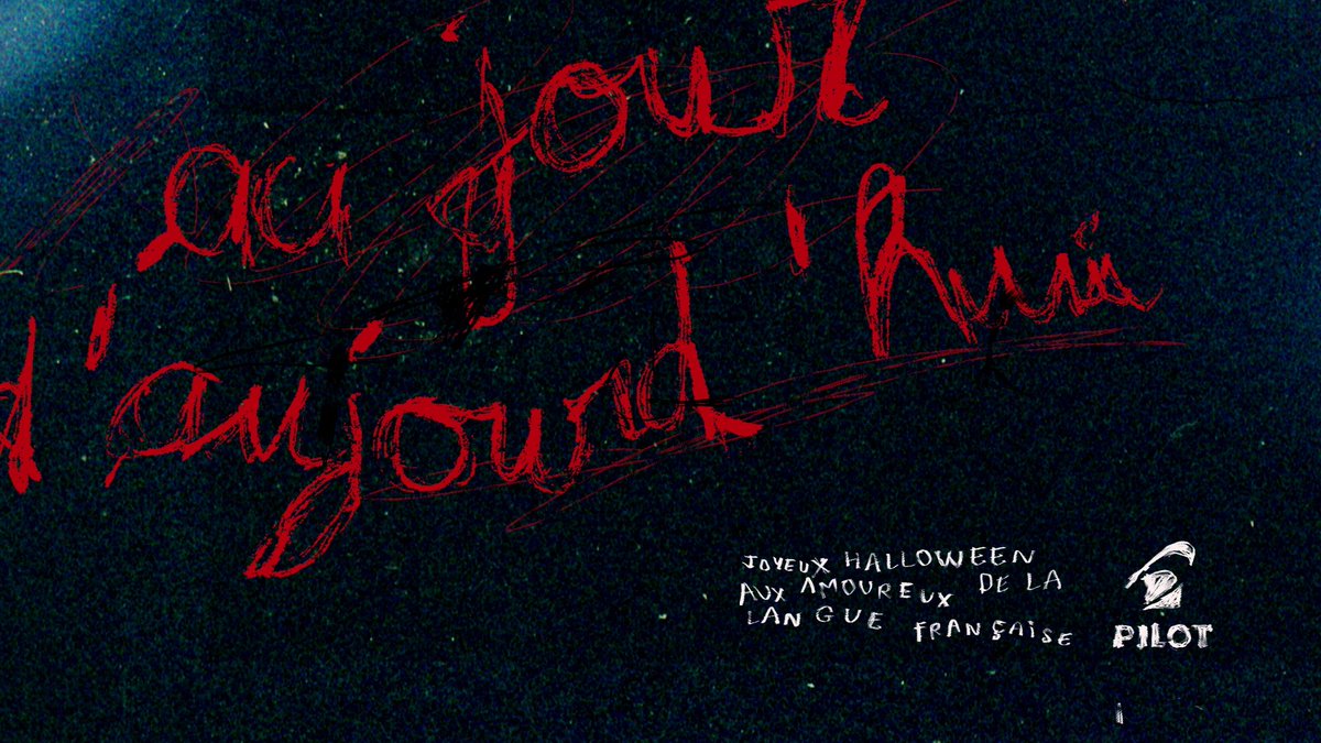 creapills's tweet image. Pour Halloween, la marque de stylos Pilot terrifie les amoureux de la langue française 😱