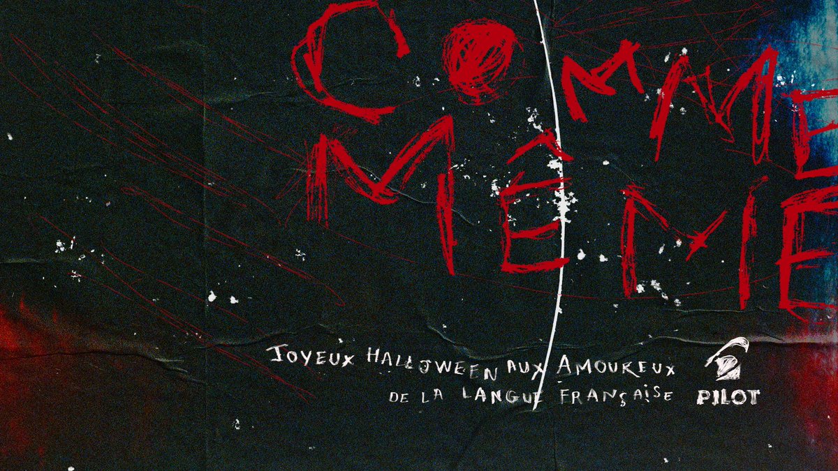 creapills's tweet image. Pour Halloween, la marque de stylos Pilot terrifie les amoureux de la langue française 😱