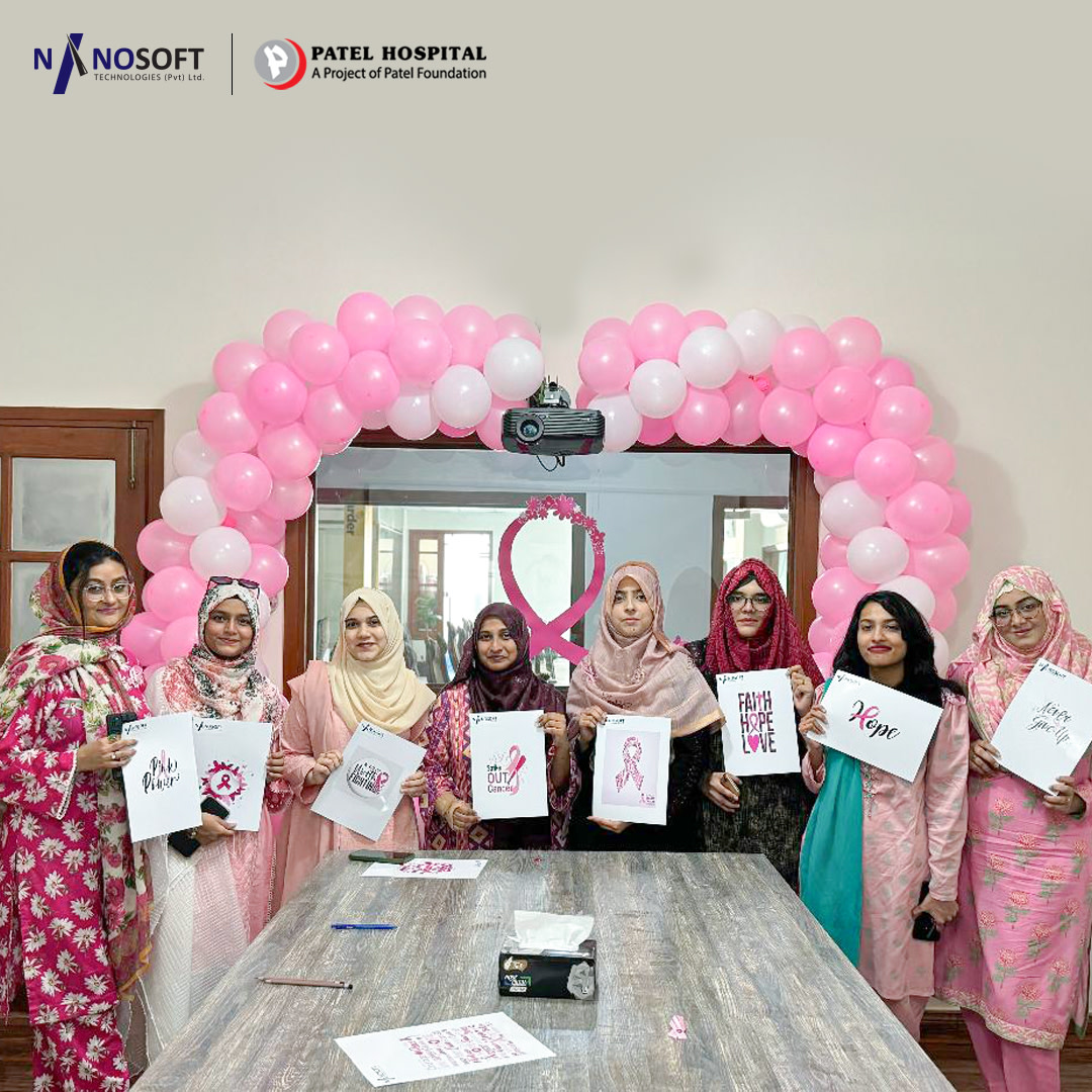 Nanosofttek's tweet photo. This Breast Cancer Awareness Month, Nanosoft Technologies proudly collaborates with Patel Hospital to spread awareness and support the fight against breast cancer.

#BreastCancerAwareness #NanosoftCares #PatelHospital #TogetherWeFight #PinkOctober #FightBreastCancer https://t.co/8yxiJPNAGL
