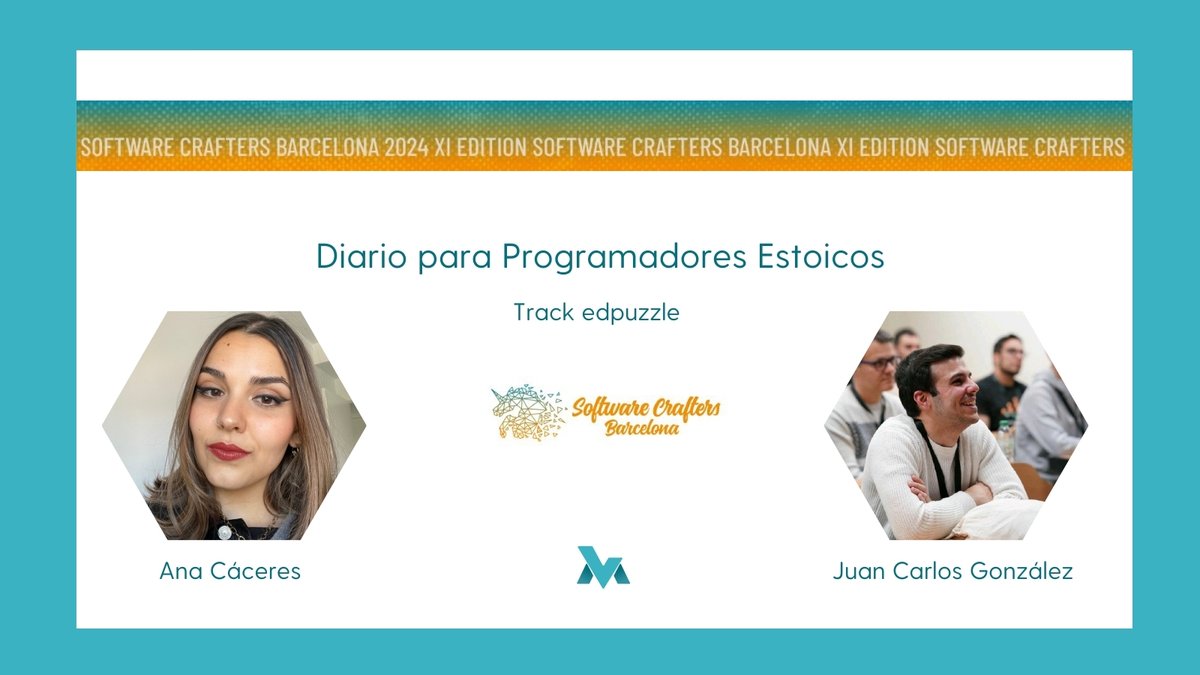Lean Mind (@leanfulness_es) on Twitter photo 💫Si vas a ir <a href="/bcnswcraft/">🦄 Software Crafters BCN 📅 24-25 de octubre 2025</a>, no te pierdas la charla de <a href="/AnadlCaceres/">Ana Cáceres</a> y Juan Carlos González👌
Una presentación que fusiona la programación y la filosofía estoica, con un toque de humor que, sin duda, te hará reflexionar, divertirte y además llevarte un aprendizaje valioso✨ 💫Si vas a ir <a href="/bcnswcraft/">🦄 Software Crafters BCN 📅 24-25 de octubre 2025</a>, no te pierdas la charla de <a href="/AnadlCaceres/">Ana Cáceres</a> y Juan Carlos González👌
Una presentación que fusiona la programación y la filosofía estoica, con un toque de humor que, sin duda, te hará reflexionar, divertirte y además llevarte un aprendizaje valioso✨