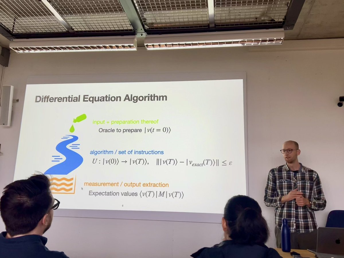QLabAux's tweet photo. Guest Talk by Philipp Schleich: 
"Quantum Algorithms for Nonlinear Differential Equations via Higher-Order Methods and Rescaling" https://t.co/Tt9FA4vWeh