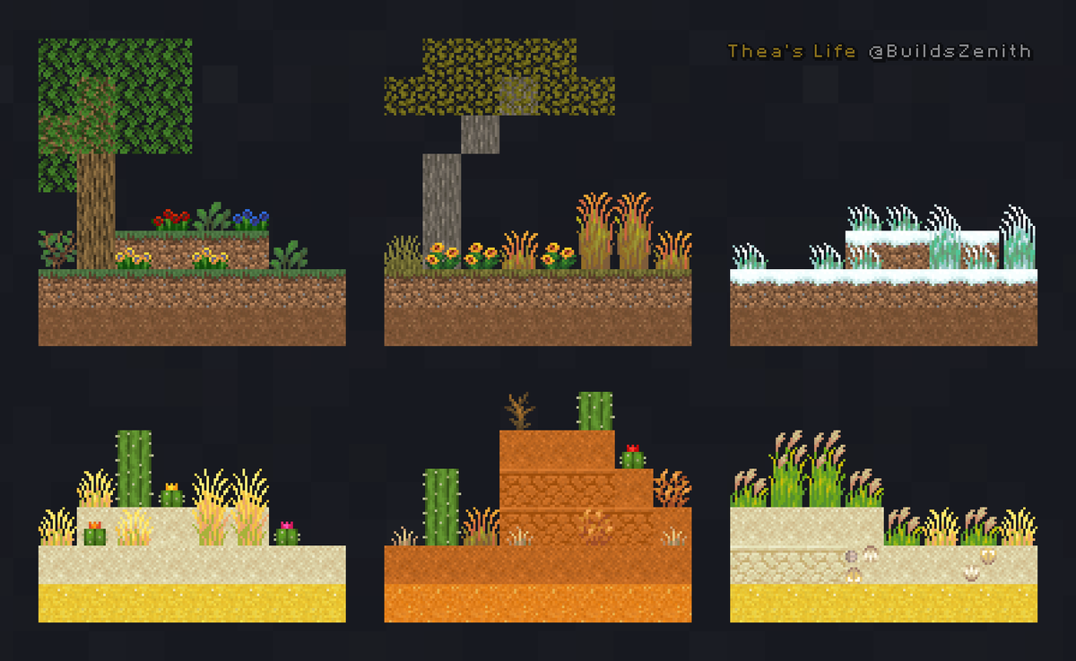 Pretty grassy foliage for BNW! 🌾

==========o===========
#Minecraft #Minecraftmod #Pixelart #Tlifebedrock