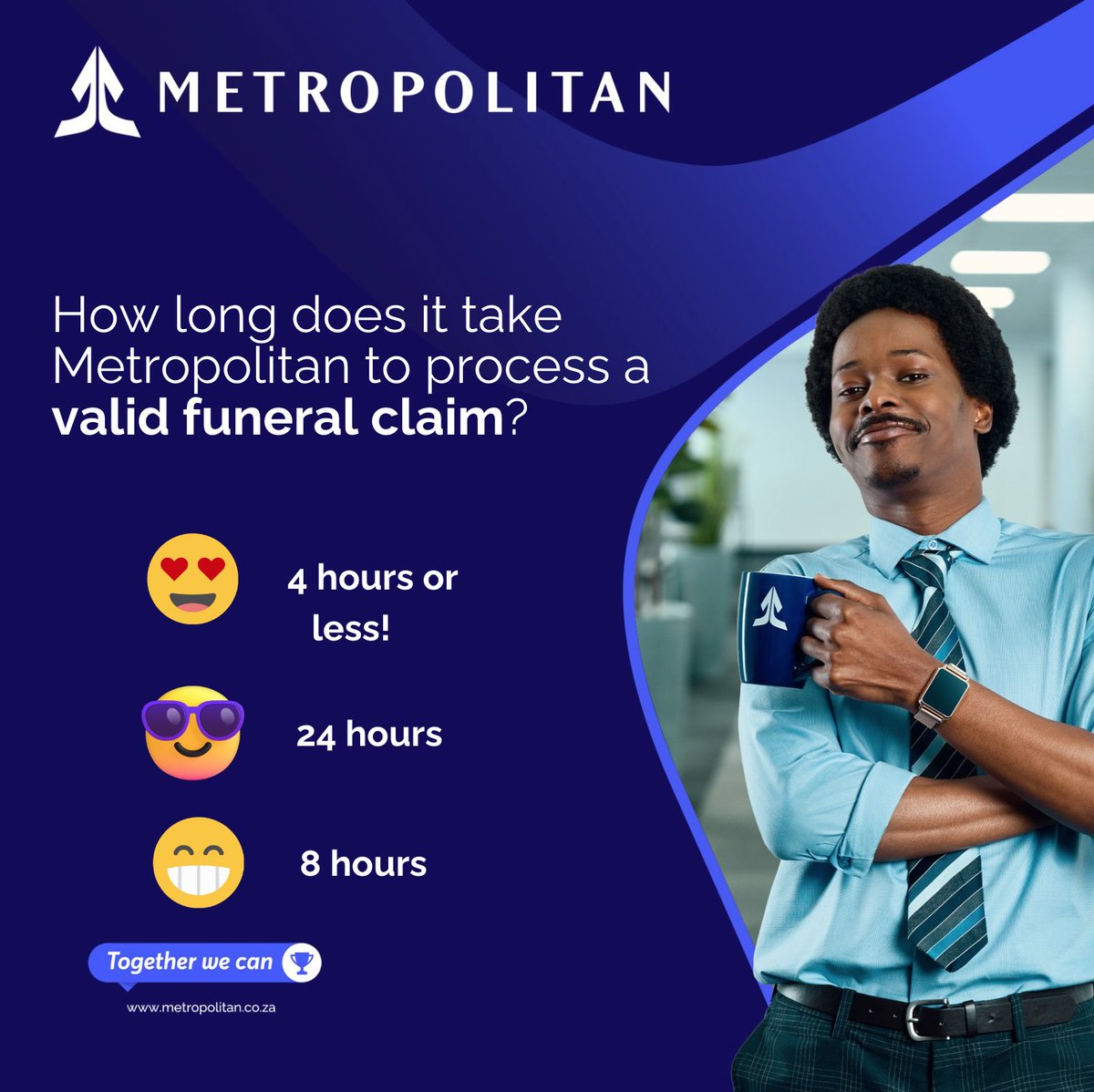 Fastest fingers first to WIN big. 💙
Comment your answer &amp; include #Number1ForOurNumber1s. Ts &amp; Cs apply: bit.ly/4haJE3A
#TogetherWeCan

A) 4 hrs or less!​
B) 24 hrs​
C) 8 hrs