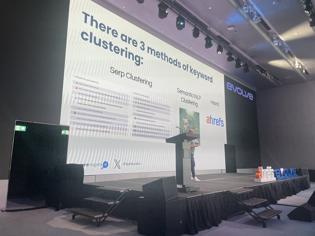 nikrangerseo's tweet image. There’s 3 types of keyword clustering.
@digitalquokka @ahrefs
#AhrefsEvolve #KeywordClustering #keywordInsights