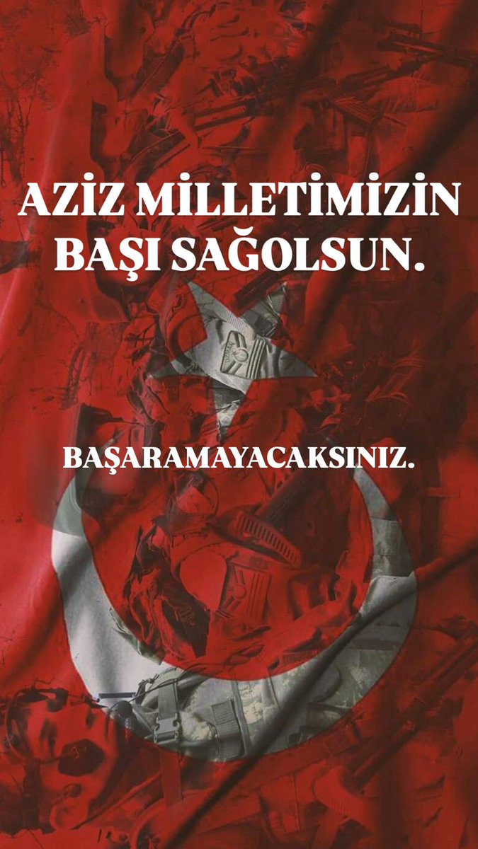 Aziz Milletimizin Başı Sağolsun.

Başaramayacaksınız… 🇹🇷