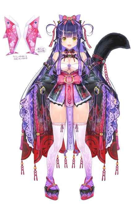 #もみみ新衣装ということでくろいけもみみ(ちゃんの新衣装担当させていただきました～3面図とか色々間に合わず申し訳ないですが今少しお待ちください 