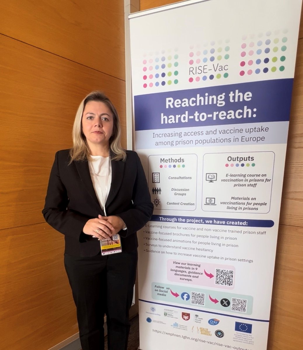 ❓🤔🗣️Our partners have been answering questions at the 4th EU Conference on Prison Health related to their involvement in and highlights of the RISE-Vac project. We'll share the videos later. Well done team!

#risevac #prisonhealth