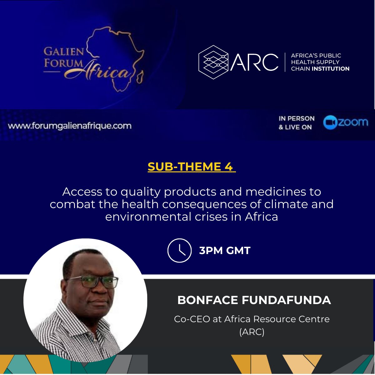 Join the conversation on Access to Quality Products and Medicines to Combat the Health Consequences of Climate and Environmental Crises in Africa.

Our Co-CEO, BONFACE FUNDAFUNDA, will be joining this panel and sharing his expertise and insights.
👉events.zoom.us/ev/AvRyQCUVrnm…