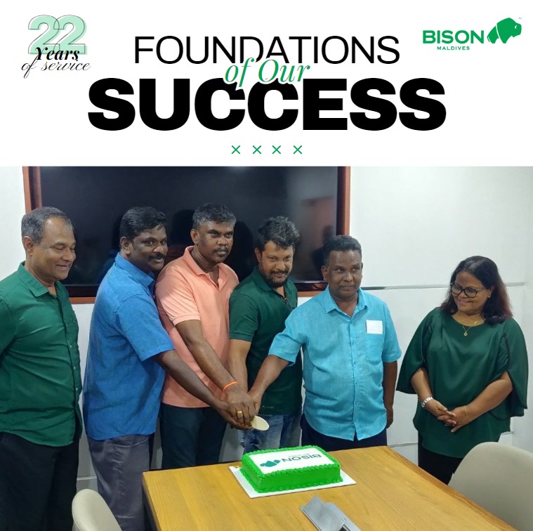 A special shoutout to the incredible team members who have been with Bison Maldives since day one, 22 years ago. 

Your dedication, loyalty, and hard work have been the cornerstone of our success, shaping the company’s journey from the very start. 

#anniversary #bisonmaldives