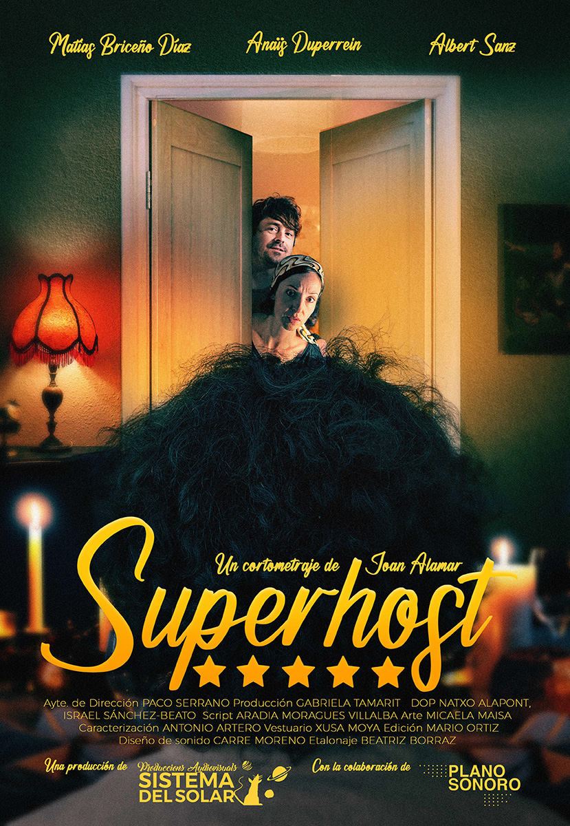 🎞 'Superhost' (España) de <a href="/joanalamar/">Joan Alamar</a> 

ℹ Chloé y Marcos, una pareja en pleno viaje, reciben la aceptación de una solicitud en la app “Superhost” para dormir gratis en una casa particular. 

🗓 Viernes, 1 de noviembre