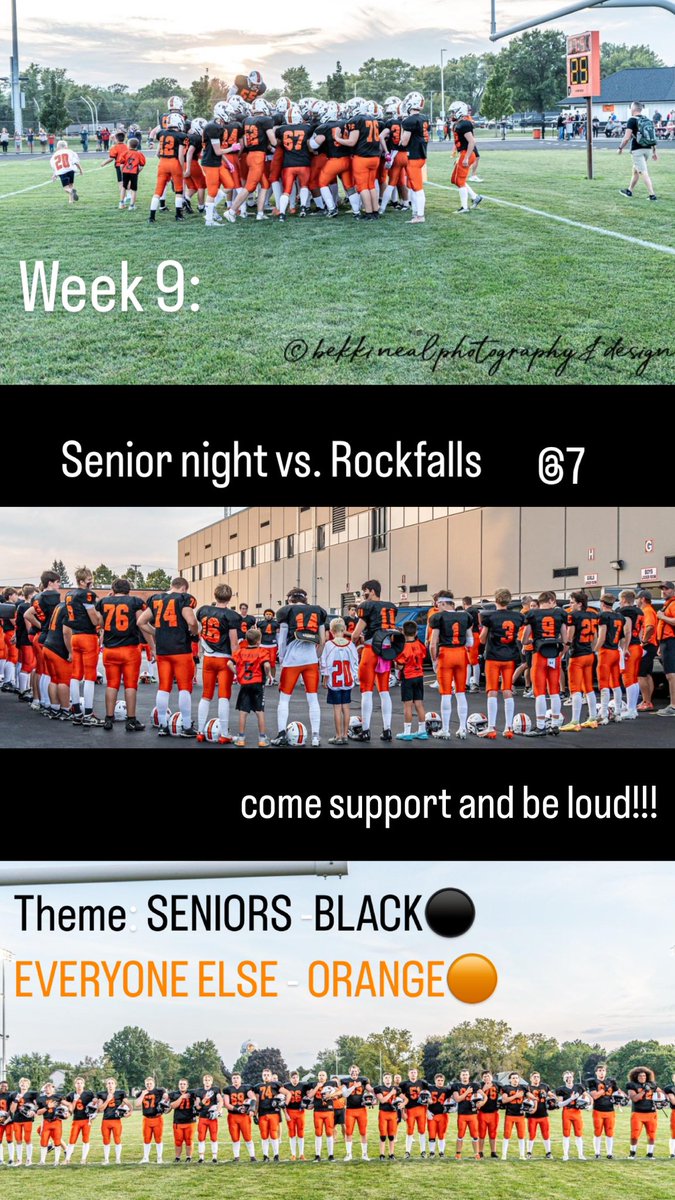Senior night tmr! come support ⚫️🟠