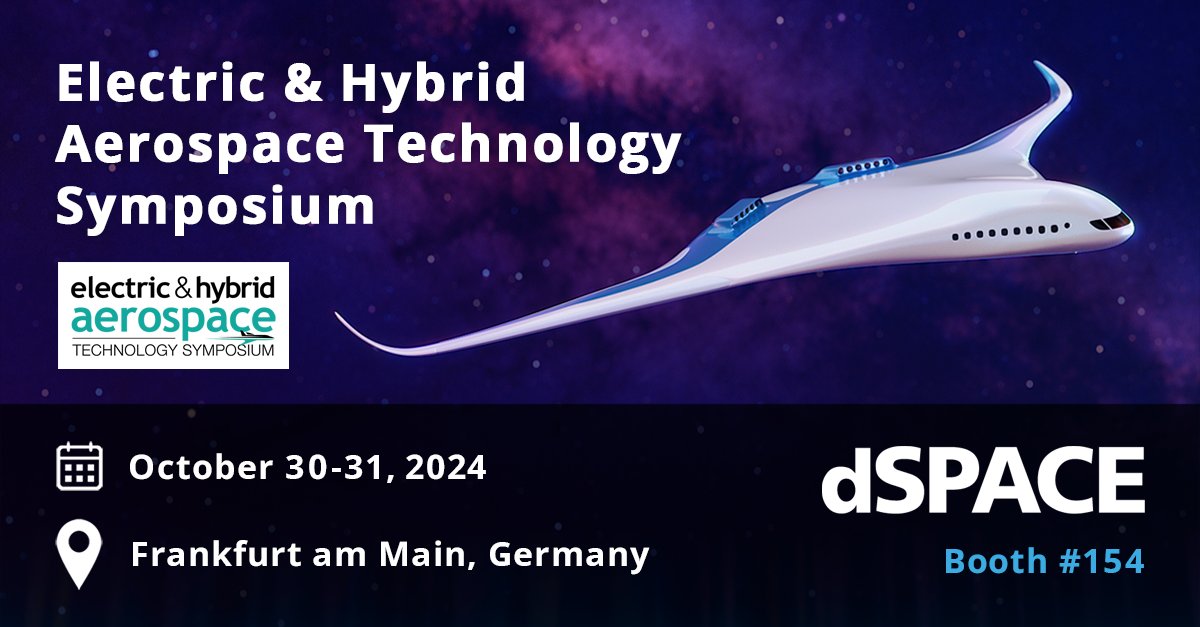 The Electric &amp; Hybrid Aerospace Technology Symposium is just ahead! ✈️ We will be there to present our hardware and software solutions for the aerospace industry. 
Come by and talk to our experts about the future of low-emission aviation.
#Aerospace #Innovation #ElectricAviation
