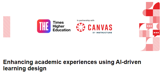 Veranstaltungstipp: Morgen (29. 10.24) findet um 16:00 Uhr ein Onlineevent zum Thema "Enhancing academic experiences using AI-driven learning design" statt. 
Veranstalter sind THE and Instructure
Ausführliche Infos und Anmeldung unter:
timeshighereducation.zoom.us/webinar/regist…