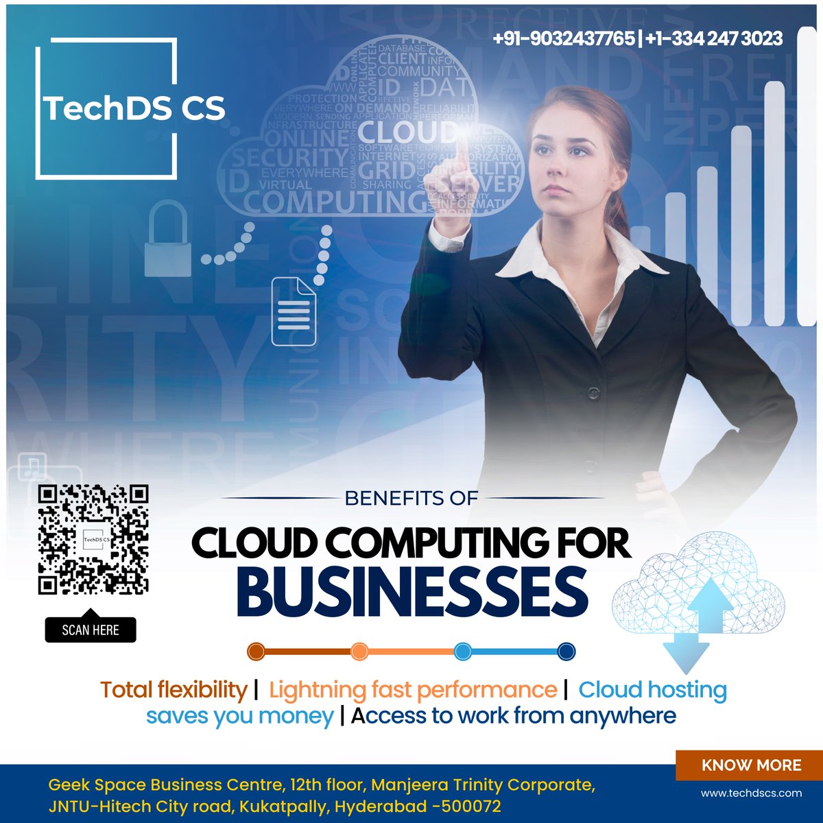TechDSCS's tweet image. The benefits of cloud computing for your business! Enjoy total flexibility, lightning-fast performance and significant cost savings with cloud hosting.
#TechDSCS #CloudComputingForBusiness #FlexibilityInCloud #CostEffectiveSolutions #FastPerformance #CloudHosting #RemoteWork