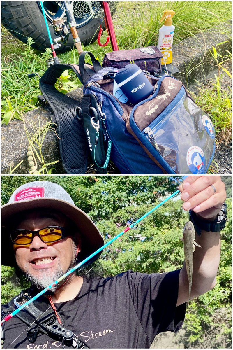 MonkeyMagic1696's tweet photo. 昼間もエサとルアーを持ってコツコツコツコツくるアタリを感じまくりへ😊
掛かりそうで掛からない…待った方がいいのか巻き続けた方がいいのか？ワクワクドキドキがたまらない🤣👍🏻
小さいけど面白い😆
#tulalajp
#Portamento200S
#Sorcier52UL
#Groovy70S
#montbell
#Jackson
#Posh
#Tsulino
#PR https://t.co/9kUbT9jSFr