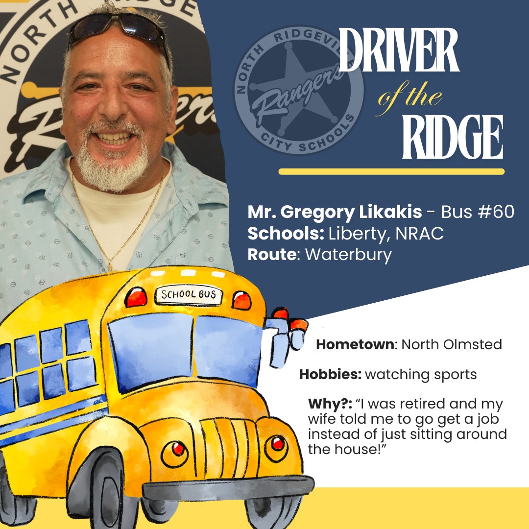 🚌 Today's Driver of the Ridge: Mr. Gregory Likakis 🚌