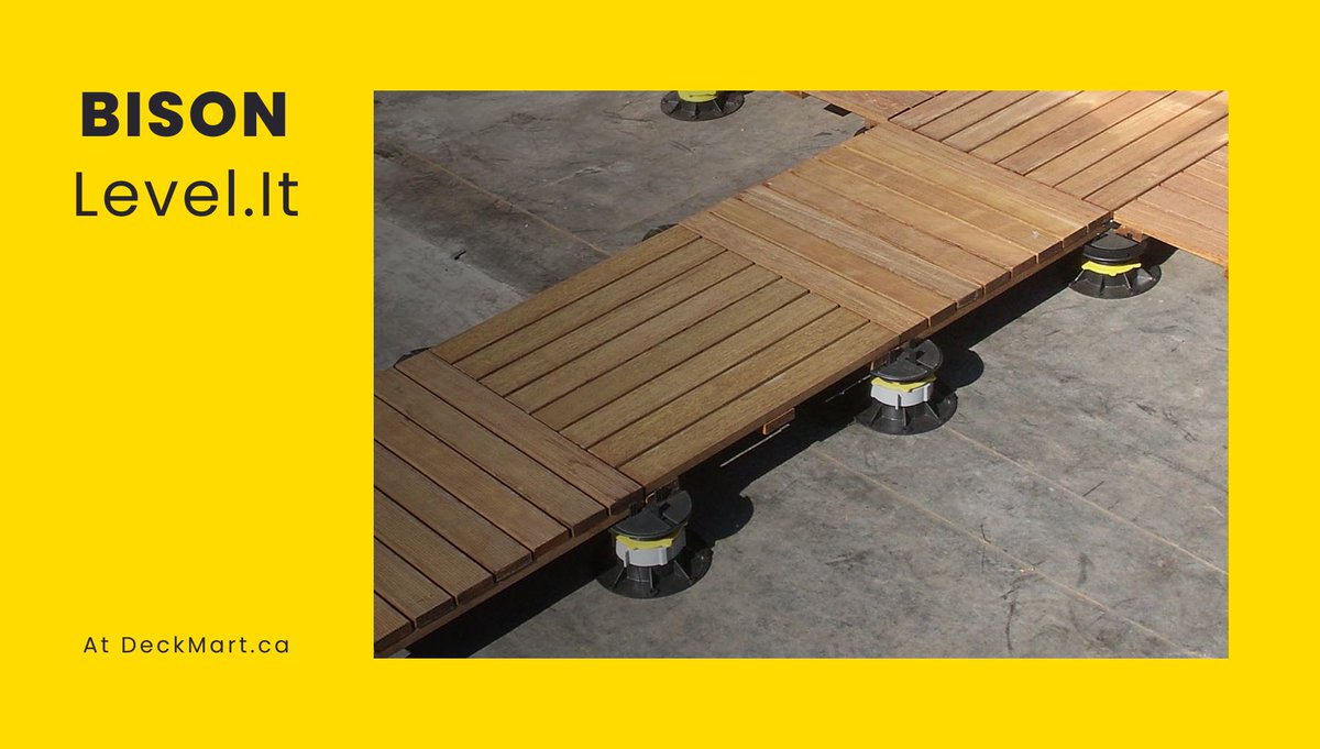 deckmart's tweet photo. Bison’s Level-It makes deck installation quick and easy. 
Perfect for a wide variety of decking materials!
You’ll get solid protection, better drainage, and lower installation costs—all with fast, simple assembly.

Ask your DeckMart Product Expert to find the right fit for you! https://t.co/bil1TzvdK8