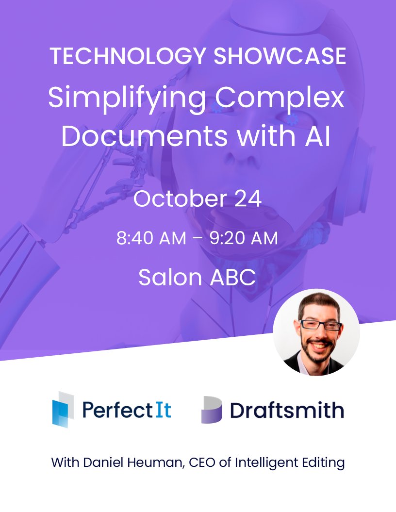 At #AMWA2024? Want to learn how to bend AI to your will? Don’t miss Daniel Heuman’s talk first thing today: “Simplifying Complex Documents with AI.” Discover what AI really can do for medical writers—from promoting plain language to understanding its limits. This is a must-see!