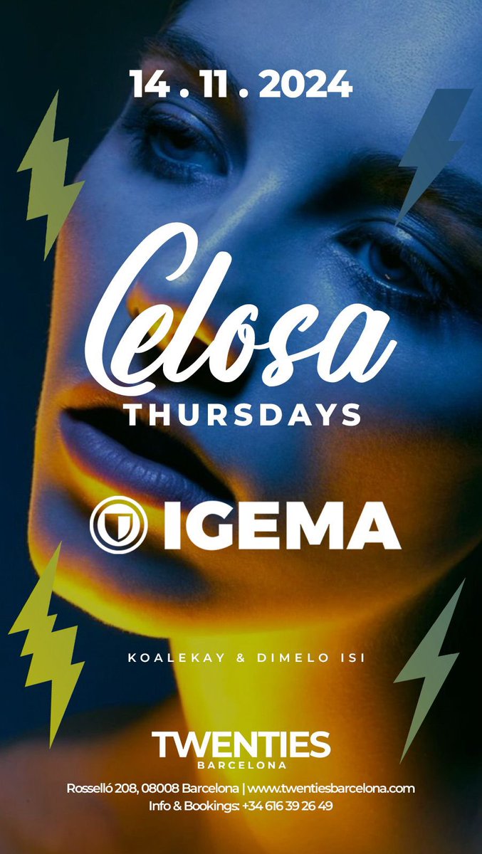 IGEMABUSINESS's tweet photo. #IGEMA está a punto de hacer historia...
🎉 El 14/11/2024, la primera IGEMA Party llega a @twentiesbarcelona con @celosathursdays.
🚀 Muy pronto te contaremos todo. ¡Esto será épico!
#IGEMAParty #FiestaUniversitaria #TwentiesBarcelona #CelosaThursdays #Sorpresa https://t.co/7hMvPsW8yf