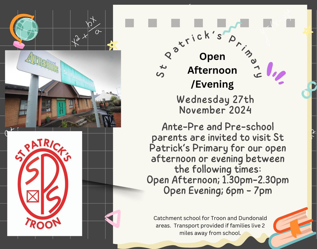 StPatricksTroon's tweet photo. Please pass this on to any parents who are thinking about enrolment. https://t.co/a6qbhQi0kE