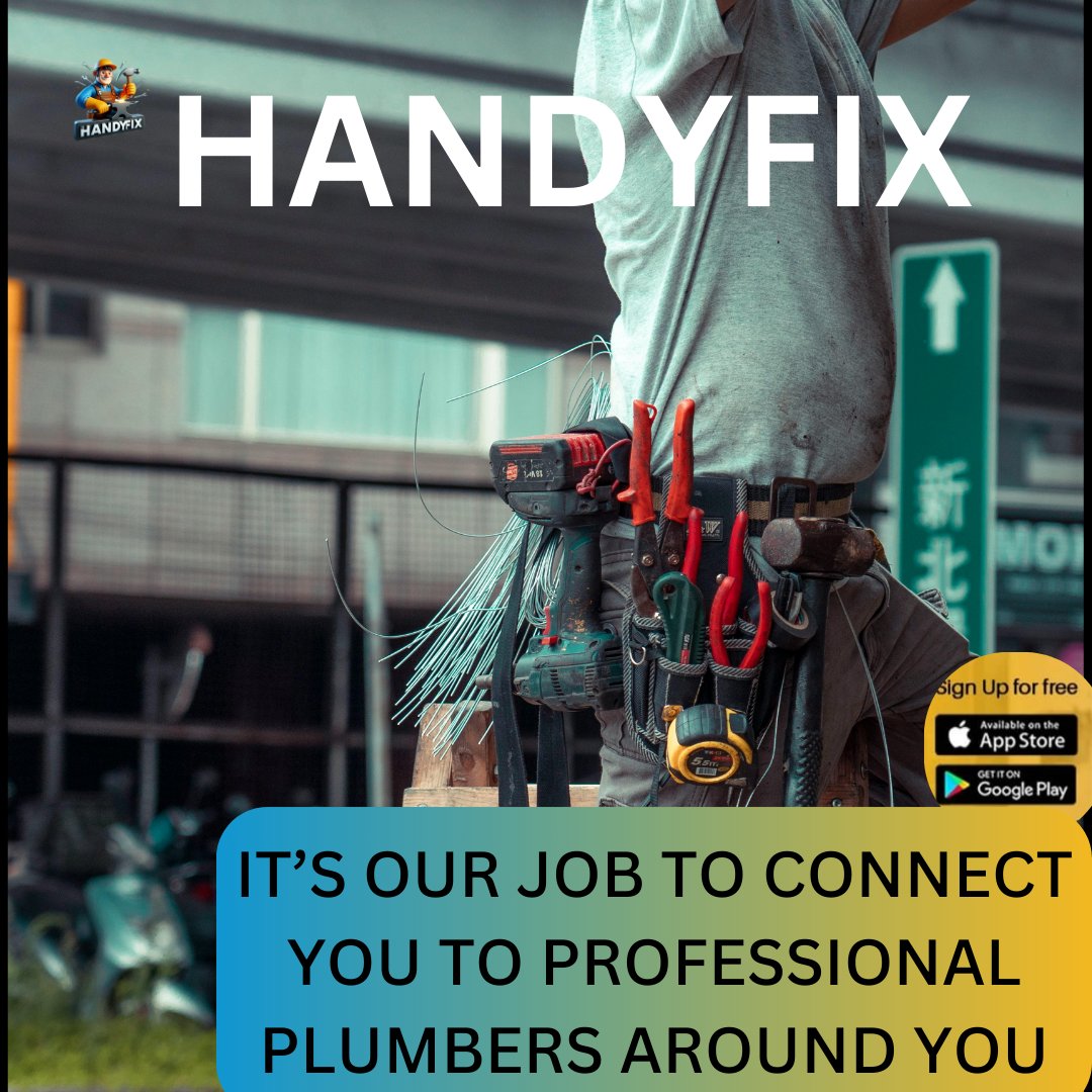 🚰 Need a Plumber? We've Got You Covered! 🛠️

Looking for reliable, on-demand plumbing services? Look no further! 💧🔧

Download the "HandyFix" mobile app today and get access to expert plumbers at your fingertips. Whether it's a leaky faucet, a clogged drain, or a major emergen