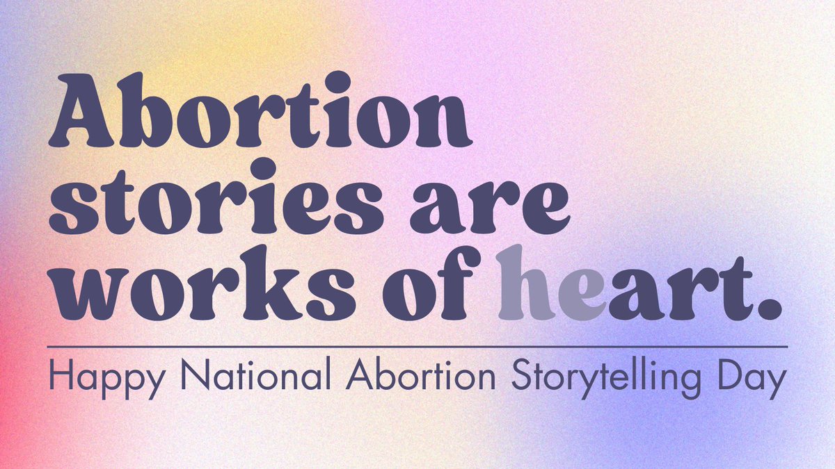 Abortion Fund of Ohio (@abortionfundoh) on Twitter photo Wishing the happiest National Abortion Storytelling Day to all who celebrate!! Nothing but love for all sharing #OurAbortionStories today & everyday 💫
Follow along today with @WeTestify and <a href="/AdvocatesTweets/">Advocates for Youth</a> 💗 Wishing the happiest National Abortion Storytelling Day to all who celebrate!! Nothing but love for all sharing #OurAbortionStories today & everyday 💫
Follow along today with @WeTestify and <a href="/AdvocatesTweets/">Advocates for Youth</a> 💗
