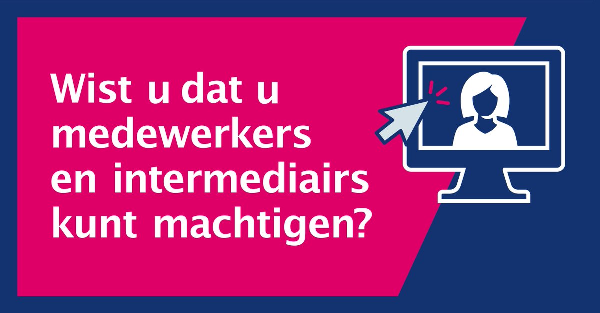 𝗪𝗶𝘀𝘁 𝘂 𝗱𝗮𝘁...?

Er 2 soorten machtigingen zijn? 
1. Een machtiging voor een persoon namens een bedrijf of organisatie
2. Een machtiging voor een intermediaire organisatie namens een bedrijf of organisatie (ketenmachtiging)

➡️ eherkenning.nl/nl/machtigen