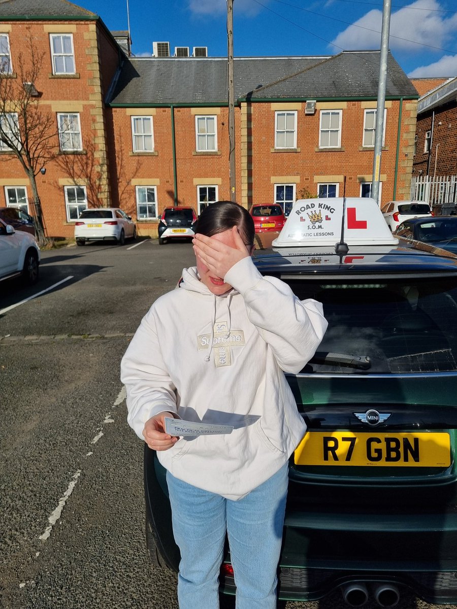 Roadkingsom's tweet photo. Well done Charley Cuniff who passed her Automatic driving test today with Road king School of motoring first attempt with only 3 minors 👏😀 https://t.co/jnDTl5Xf9y