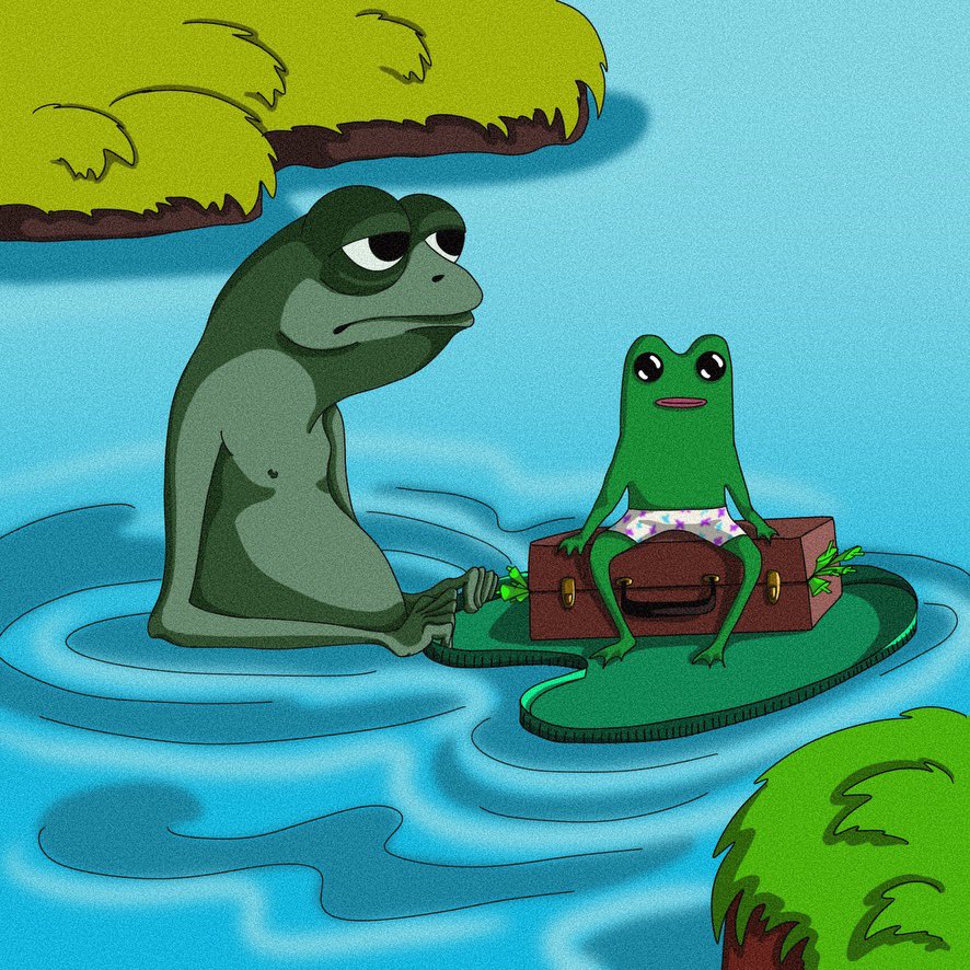 Frugsolana's tweet photo. ALERT: The old $FWOG Twitter account was compromised by bad actors & could spread false info. 
Unfollow it immediately & Join the new FWOG official account @itsafwog. 

We must protect our own. 💚❤️ $FRUG stands by $FWOG—let’s keep the community safe!