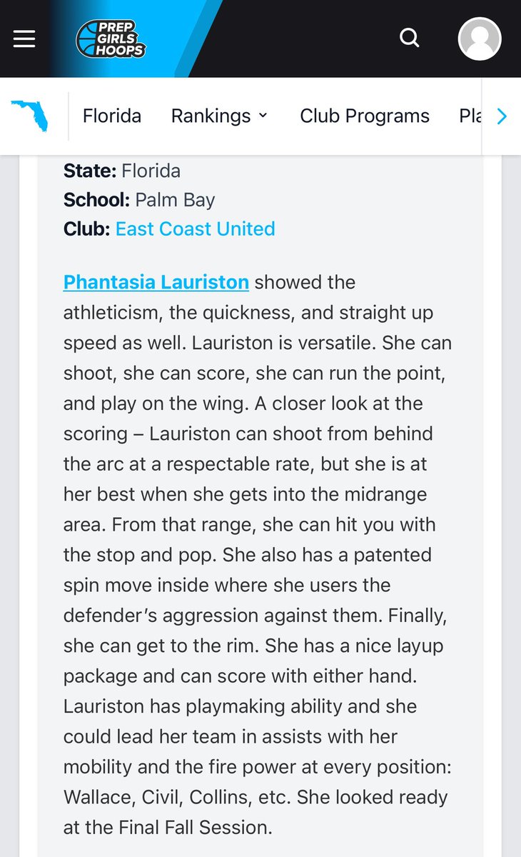 Phantasia Lauriston (@phantasial) on Twitter photo Another amazing write-up🔥 Thank you <a href="/hunterkeithl/">Keith Catfish Hunter</a> and <a href="/PGHFlorida/">Prep Girls Hoops Florida</a> 💪 Counting down the days before tip off @EJMurray8 <a href="/PalmBayGBB/">PalmBayHS-GBB_LegacyArchive</a> Another amazing write-up🔥 Thank you <a href="/hunterkeithl/">Keith Catfish Hunter</a> and <a href="/PGHFlorida/">Prep Girls Hoops Florida</a> 💪 Counting down the days before tip off @EJMurray8 <a href="/PalmBayGBB/">PalmBayHS-GBB_LegacyArchive</a>