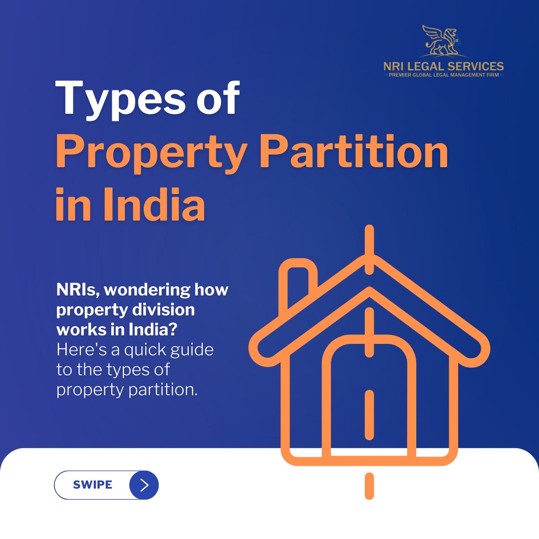 NRILegal's tweet image. For the #NRIs and #IndianDiaspora, it is vital to understand the law of partition in India and what are the types of #PropertyPartition in India. A clear understanding will assist NRIs to make an informed decision.
🌐 nrilegalservices.com

#PartitionTypes #NRILegalServices