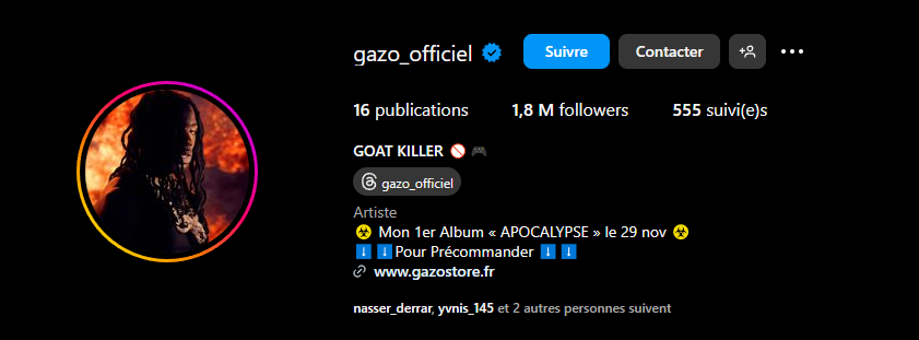 ounzonice's tweet photo. @freezepessione @Kulturlesite_ Bah c'est peut-être une chèvre pour faire référence au mot goat, comme c'est indiqué dans sa bio Instagram "GOAT KILLER 🚫🎮" https://t.co/hF4rQ0sZ7h
