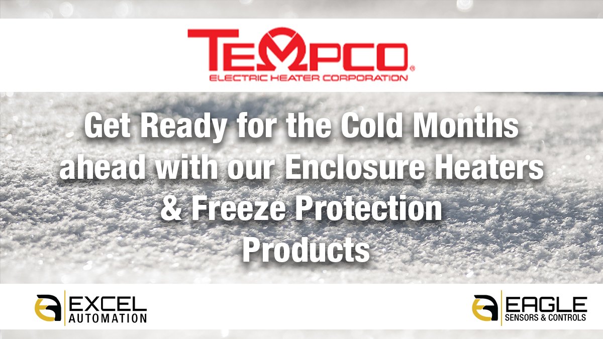 Excel Automation LLC (@automation_llc) on Twitter photo The cold weather is here, prepare your equipment with <a href="/TempcoEHC/">Tempco Electric Heater Corporation</a> products. Tempco offers a variety of heating products to protect your assets this winter.
Learn more:
eagle-sensors.com/get-ready-for-…
#automation #heaters #heater #heating #heattechnology #enclosureheaters The cold weather is here, prepare your equipment with <a href="/TempcoEHC/">Tempco Electric Heater Corporation</a> products. Tempco offers a variety of heating products to protect your assets this winter.
Learn more:
eagle-sensors.com/get-ready-for-…
#automation #heaters #heater #heating #heattechnology #enclosureheaters