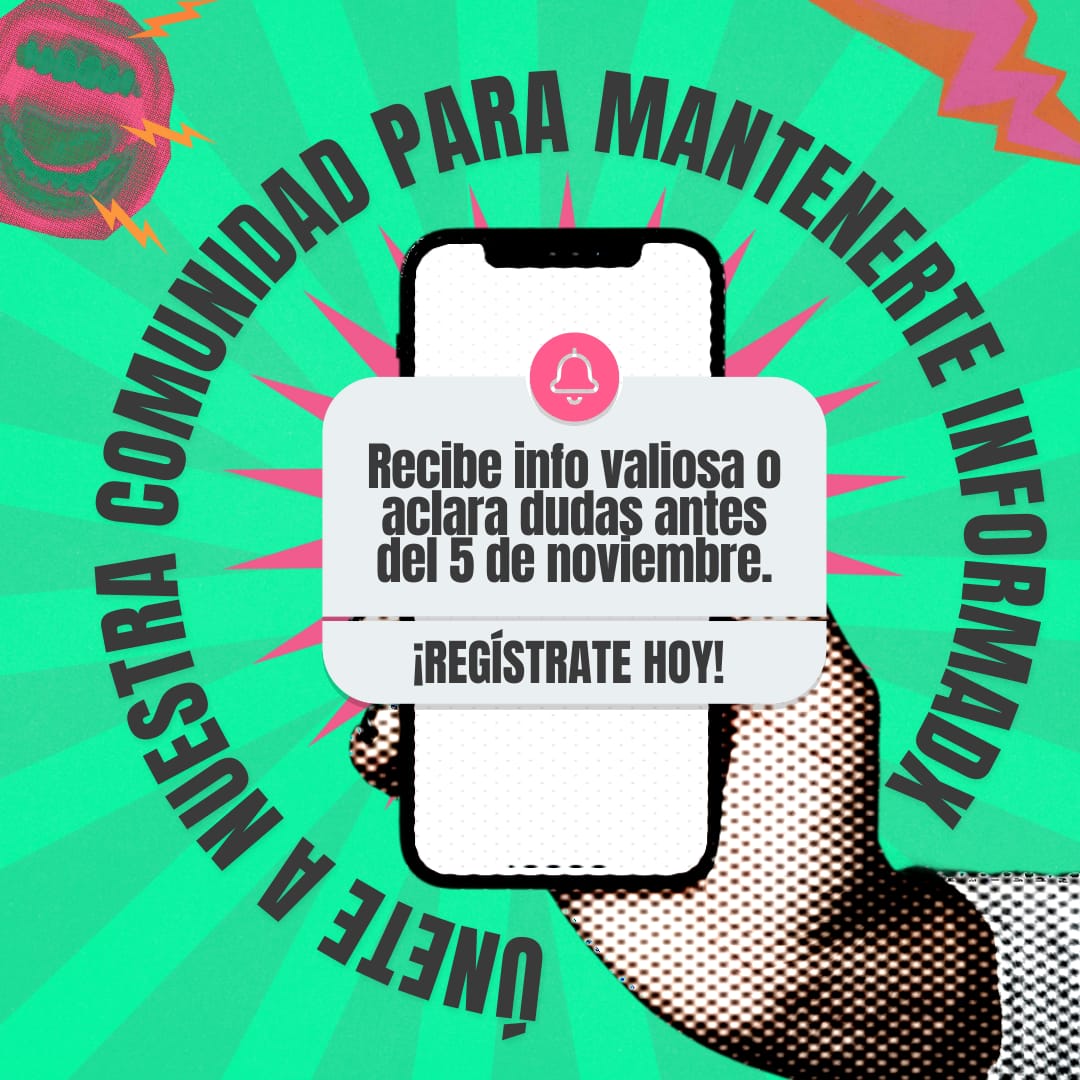 📱 ¿Te gustaría aclarar tus dudas y recibir recursos que te ayuden a entender mejor el proceso electoral?

 ¡Regístrate aquí y comienza tu camino hacia las urnas sin miedo! 🗳️

🔗 bit.ly/APOYOELECTORAL 
Este 5 de noviembre, #PrendeTuVotoInformado⚡💥