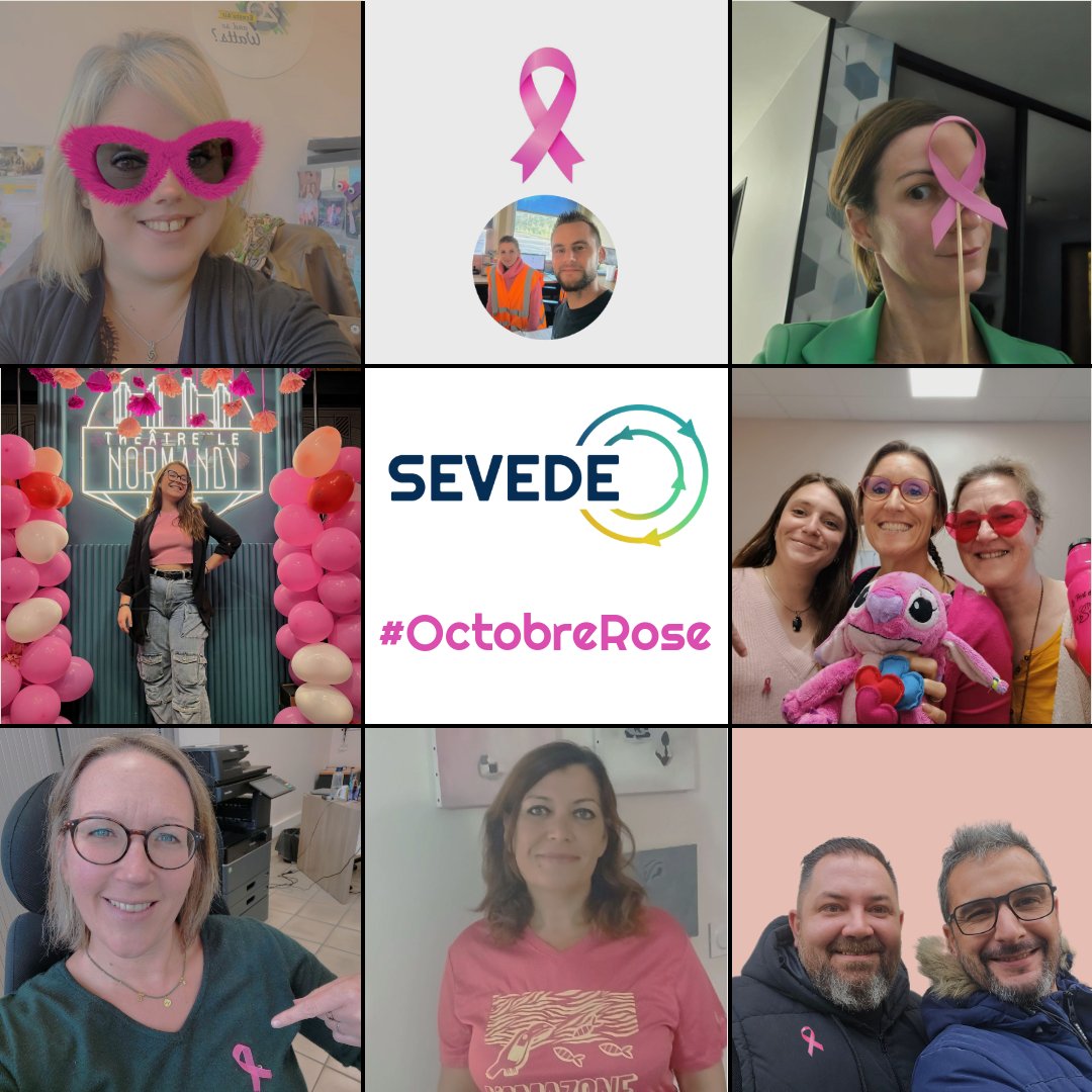 En ce mois d'Octobre Rose, l’équipe du SEVEDE soutient la lutte contre le cancer du sein. #octobrerose 
#equipe #solidarite #luttecontrelecancerdusein