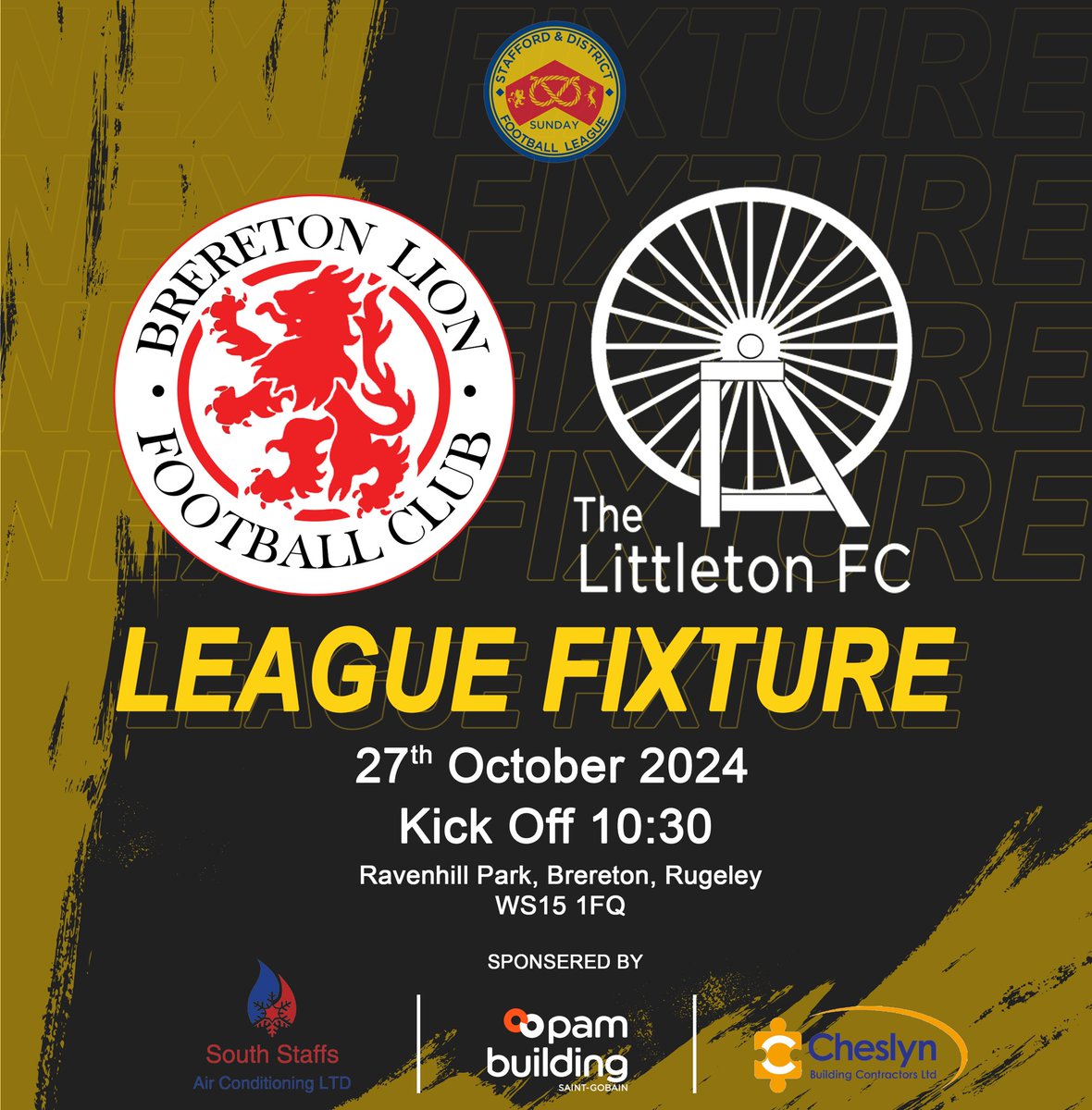 Lads are away again Sunday to 
Brereton Lion FC.

🏆 League Fixture
🗓 27th Oct 2024
🆚 Brereton Lion FC
⏱ 10:30am KO
🏟 Ravenhill Park, Brereton, WS15 1QF
🅾️ Ian Oaks

As always your support would be massively appreciated.

#UPTHECOGGERS 🟡⚫️