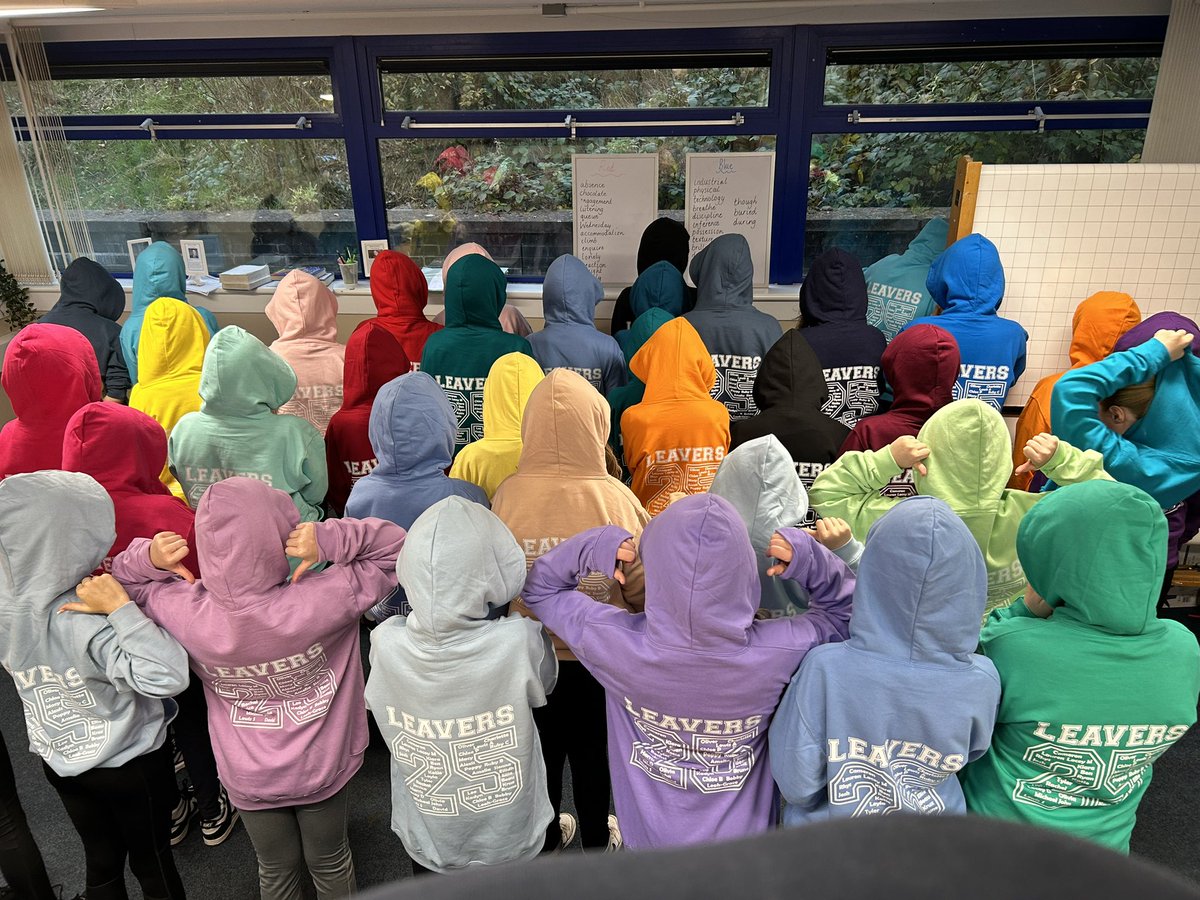 RavenswoodPCA's tweet photo. Team leavers 2025 - a very quick change at 9am this Morning for our super excited p7s a very colourful bunch!@RavenswoodPS https://t.co/E1I0rADEmI