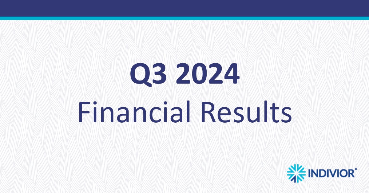 News for #investors and #media: Indivior announces Q3 2024 financial results. Please read the press release here: indivior.com/en/media