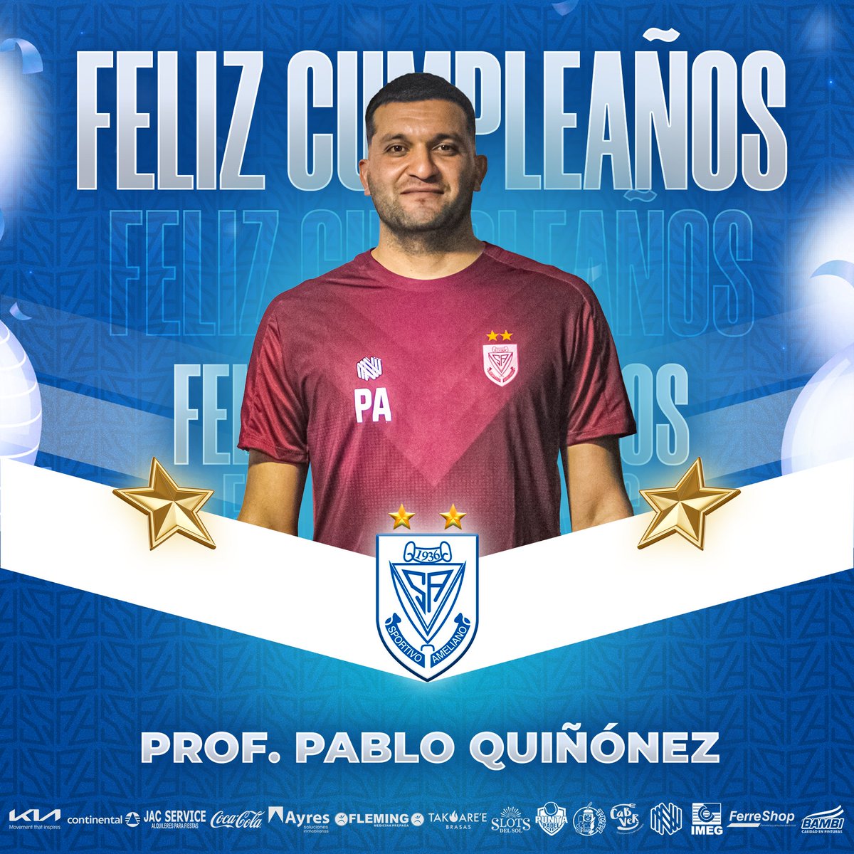 🎂 | Estamos de fiesta ❕❕

🥳 Feliz Cumpleaños Prof. Pablo Quiñónez 

#𝐋𝐚𝐕𝐚𝐳𝐮𝐥𝐚𝐝𝐚 ⭐⭐🤍💙