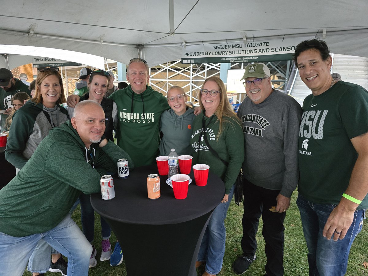 LowrySolutions's tweet image. 2024 MSU Tailgate w/ Meijer! 🎉Cheers to an unforgettable #Saturday at the MSU vs. Iowa game! We kicked off the day with an incredible tailgate featuring delicious food and great company, all thanks to Meijer, #LowrySolutions, and ScanSource. Who else is excited for next match 🏈