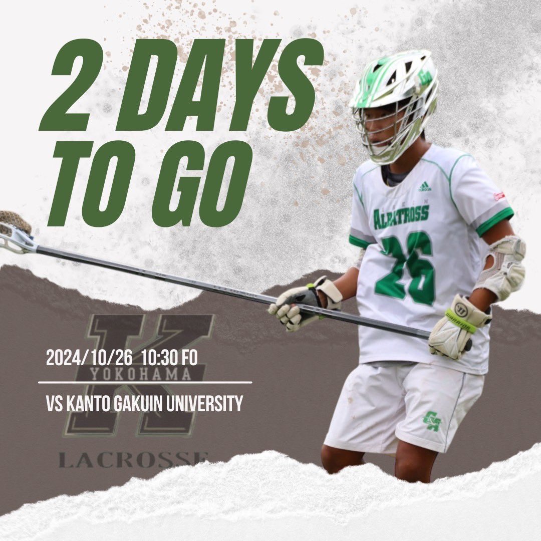 saitama_GA's tweet photo. 関東学院大学戦まであと2日となりました🔥

24GAの5戦目となります❗️

当日はウェルカムマッチとなります✨
ぜひ会場での応援をよろしくお願いします🙇

【試合詳細】
10/26 (土)    10:30  FO  
VS関東学院大学
📍駒澤オリンピック公園第���球技場

#最高の仲間と共に全国へ
#lacrosse
 #埼玉大学 https://t.co/1qPanVp6A3