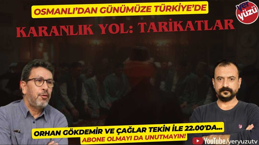 mcaglartekin's tweet photo. Karanlık Yol: #Osmanlı'dan günümüze #Tarikat!
#Halidi- #Nakşi geleneğinden #FethullahGülen'e; Zengin için #Holding, yoksul için #cehennem... #OrhanGökdemir (@gokdemirorhan) ile... 22.00'da
(Not: Dün sosyal medyanın yavaşlatılması sebebi ile ertelemiştik)
https://t.co/OY6OjO5G9t https://t.co/j0RtpH5e5a